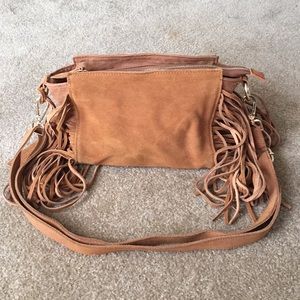 Fringe Suede Crossbody Bag